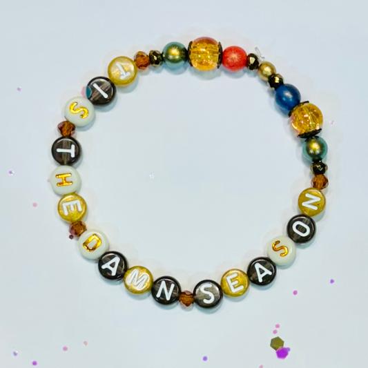 'tis the damn season | Single strand beaded friendship bracelet