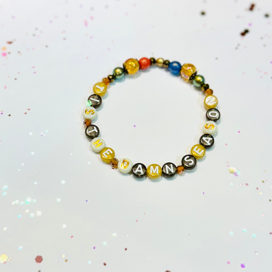'tis the damn season | Single strand beaded friendship bracelet