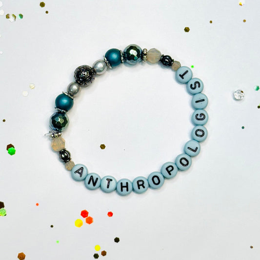 Anthropologist | Single strand beaded scientist friendship bracelet