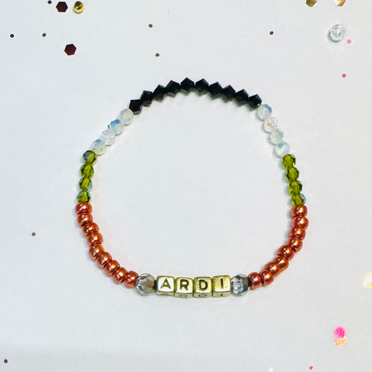 'Ardi' | Palestinian Flag | Single strand beaded friendship bracelet