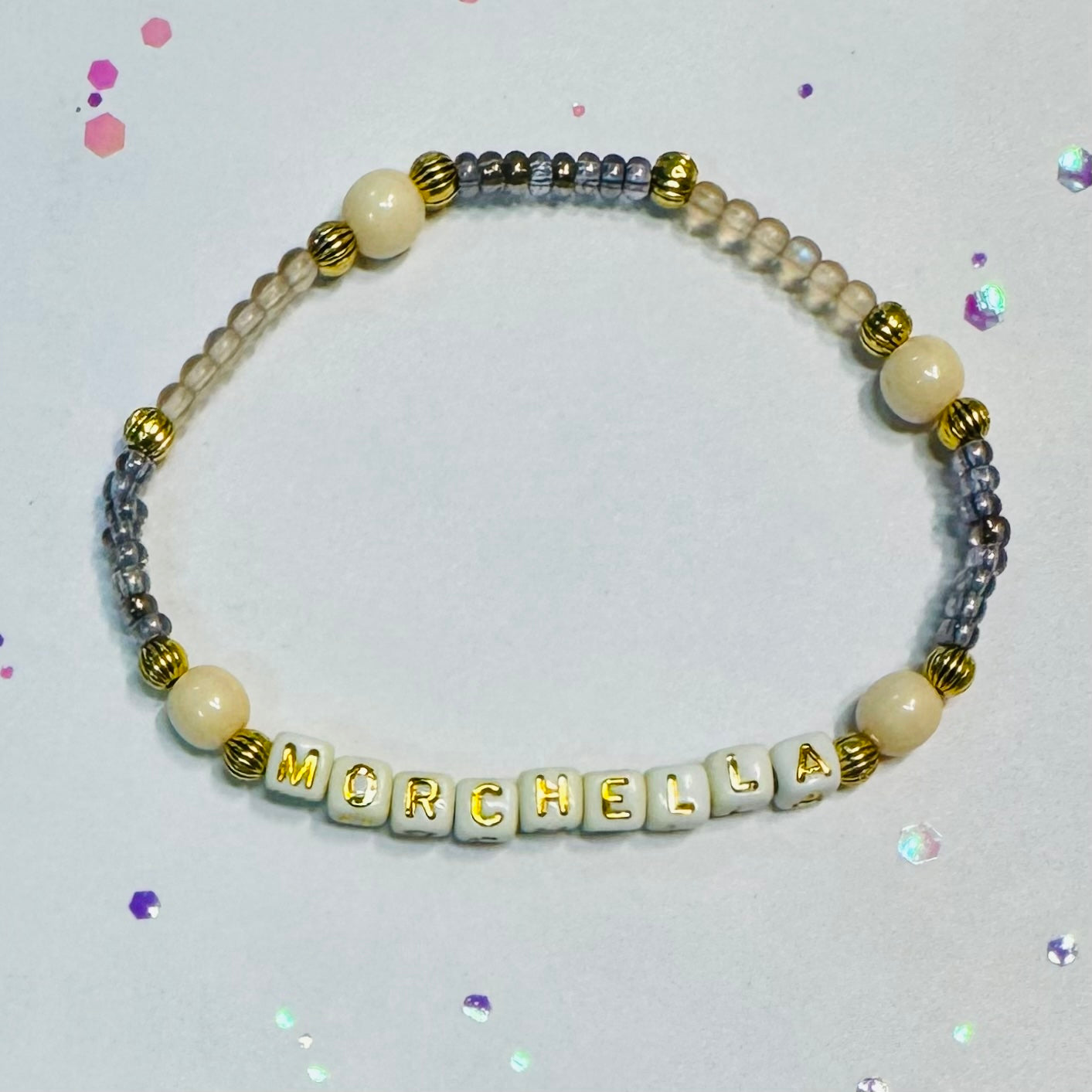 Morchella (morel) (cream/gold letters)