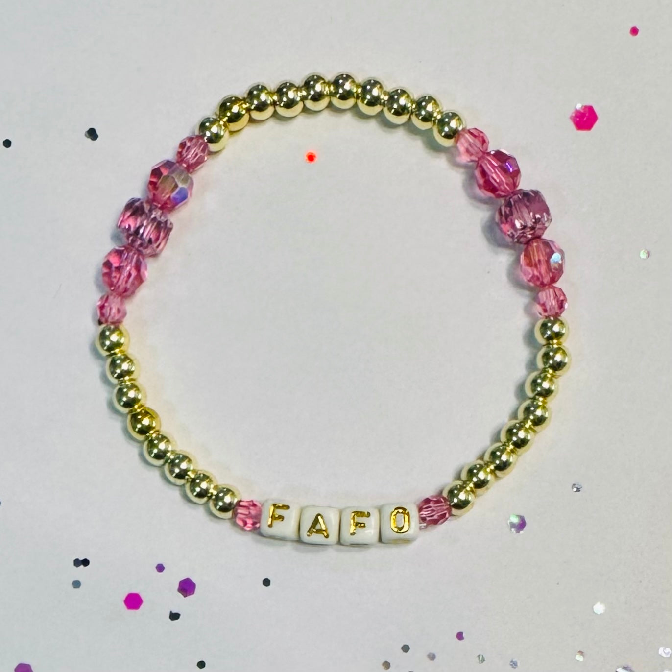 FAFO (F*ck Around & Find Out) (gold/pink)
