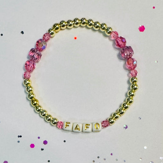 FAFO (F*ck Around & Find Out) (gold/pink)