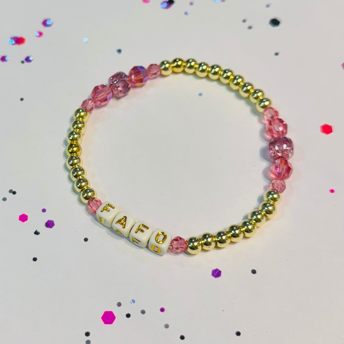 FAFO (F*ck Around & Find Out) (gold/pink)