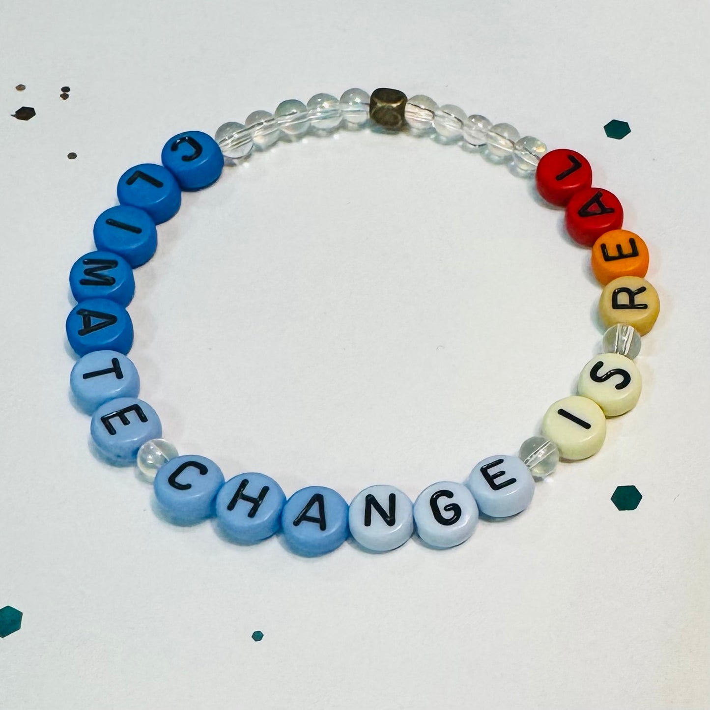 Climate Change Is Real (blue-to-red ombre)